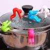 1pc Silicone Support Pan Pot Lid Holder Anti-Overflow Pot Clip Kitchen Tools Stand Mobile Phone Chopstick Spoon Holder Stand