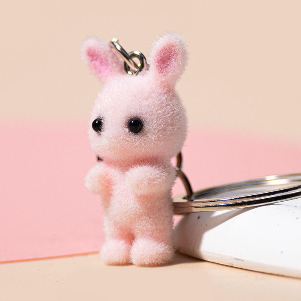 Cartoon Phone Pendant Creative Backpack Pendant Cute Plush Resin Rabbit Keychain  Bag Accessories