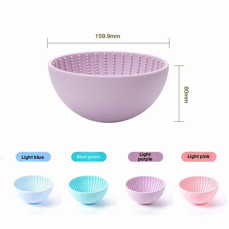 Silicone Pet Bowl Anti-knock and Tear-resistant Cat Plump Toy Dog Edible Tableware Basin розовый