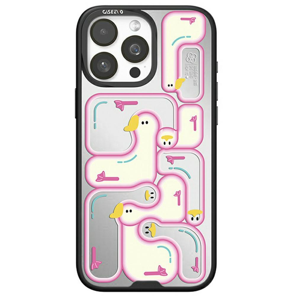 CASEEVO For iPhone 15 Pro Case Compatible with MagSafe TPU Acrylic Phone Cover with Poetic Illustration Backplate