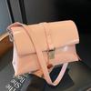 2025 New Simple Style Niche Retro Oil Wax Leather Underarm Bag Women's Commuting Versatile Temperament Shoulder Messenger Bag