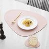Double-Sided Pu Leather Placemat Teacup Coasters Waterproof And Oil-Proof Table Mats Western Restaurant Heat-Insulating Mats