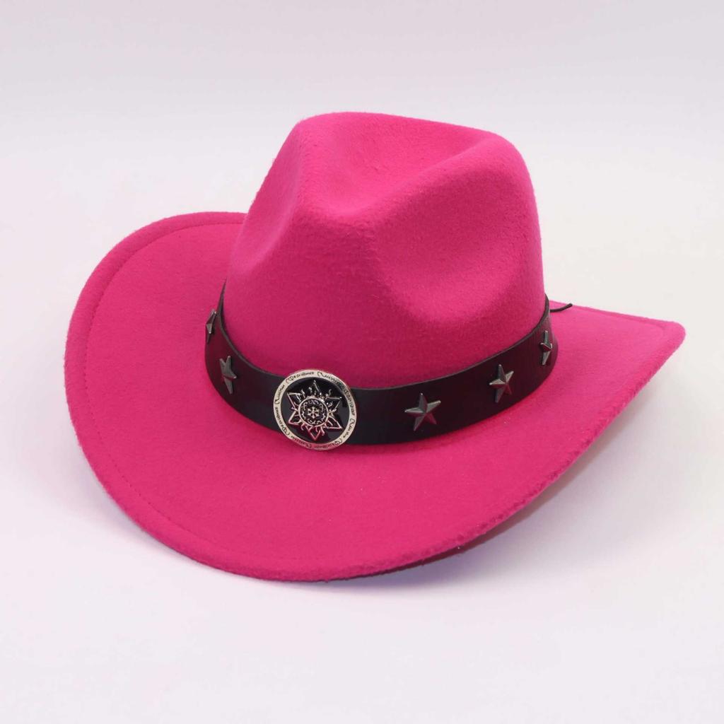 Western Cowboy Hat Tibetan Hat European and American Men's Top Hat Felt Hat Ethnic Style Women's Hat