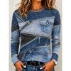 Autumn Women's 3D Printed Crew Neck Long Sleeve T-Shirt