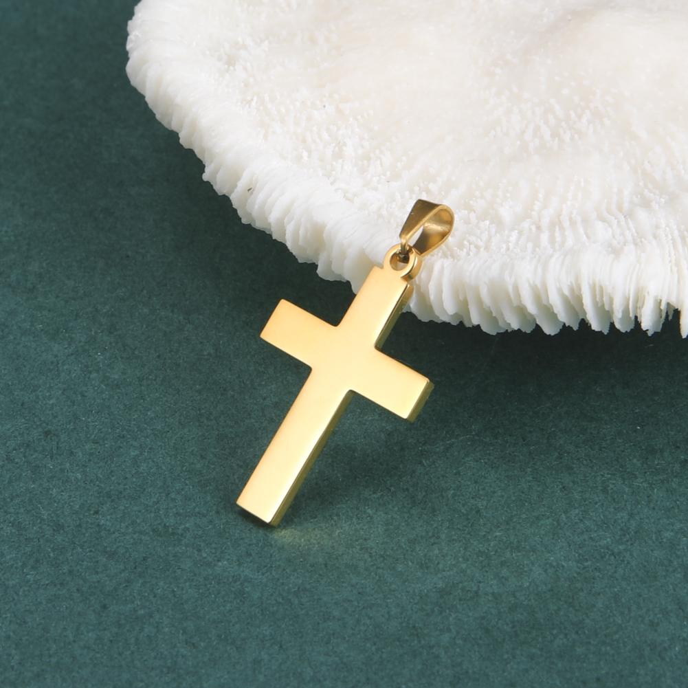 Dawapara Kreuz-Anhänger Amulett Anhänger Edelstahl DIY Zubehör für Schmuckherstellung Halskette Ohrringe Schlüsselanhänger