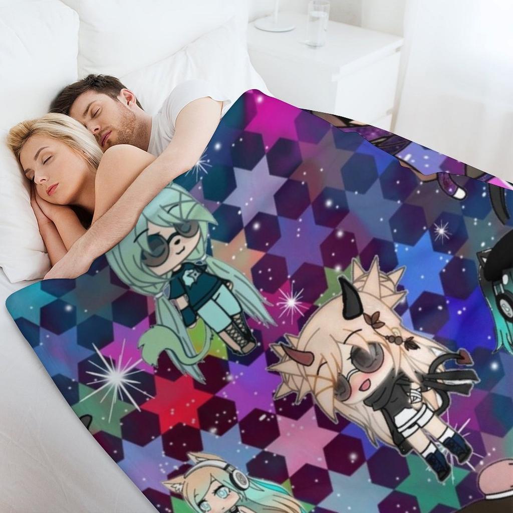 Gacha Life Girl paquete de estrellas Manta de tiro Decorativa para sofá pesada para dormir Camas de invierno Mantas Sofás De decoración Mantas