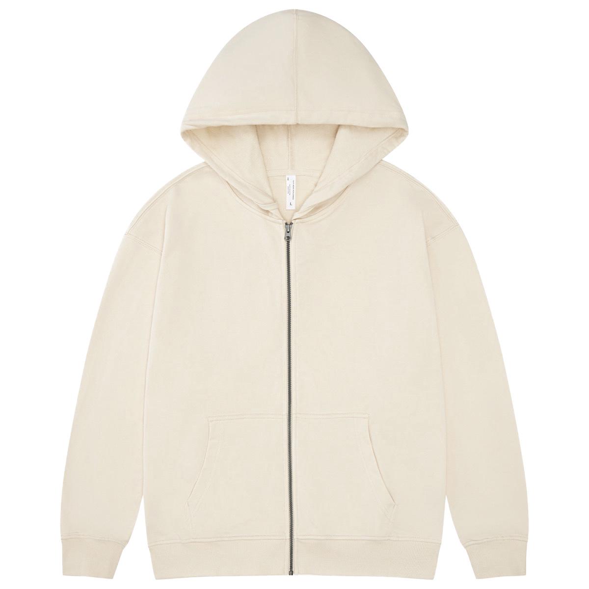 LVLV Green Couple | 330g Pure Cotton Terry Drop Shoulder American Style Hoodie - Loose Trendy Pullover Cardigan L