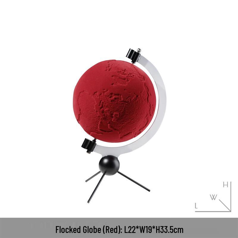 Ruijie Light Luxury Flocked Globe Ornament