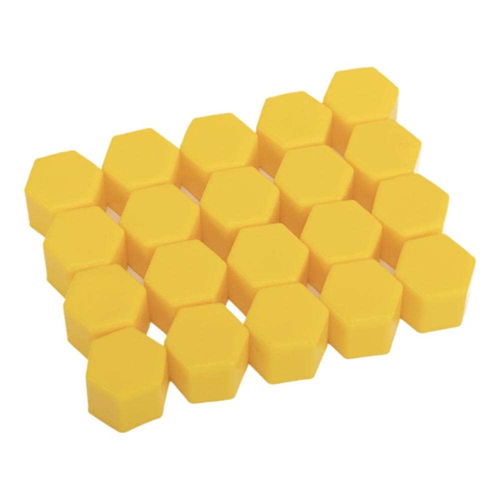 20Pcs N Silicone Car Wheel Nut Caps Hex Design 19mm Lug Bolt Covers Protective Decorative Tire Wheel Screw Caps Rim Protection