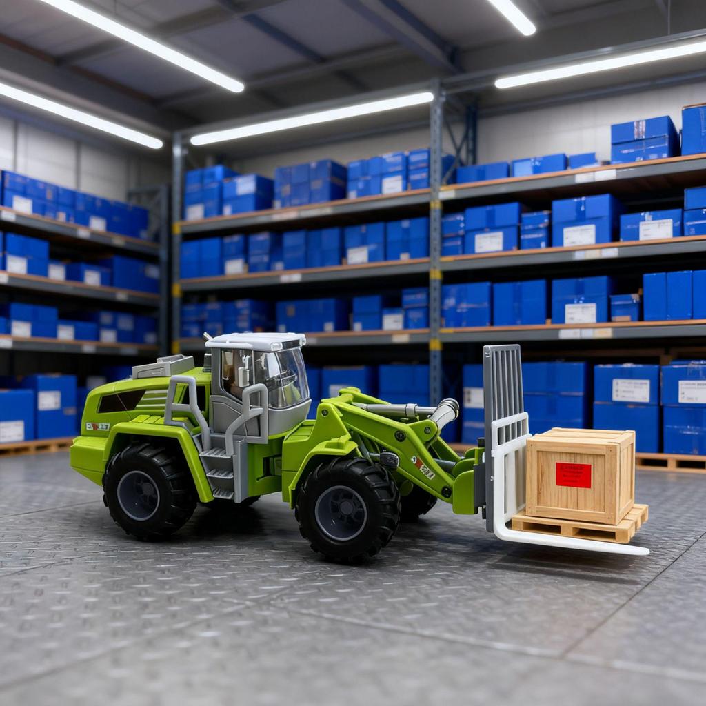 Alloy ABS Drop-Resistant Toy Forklift Construction Set for Boys Ages 3-6