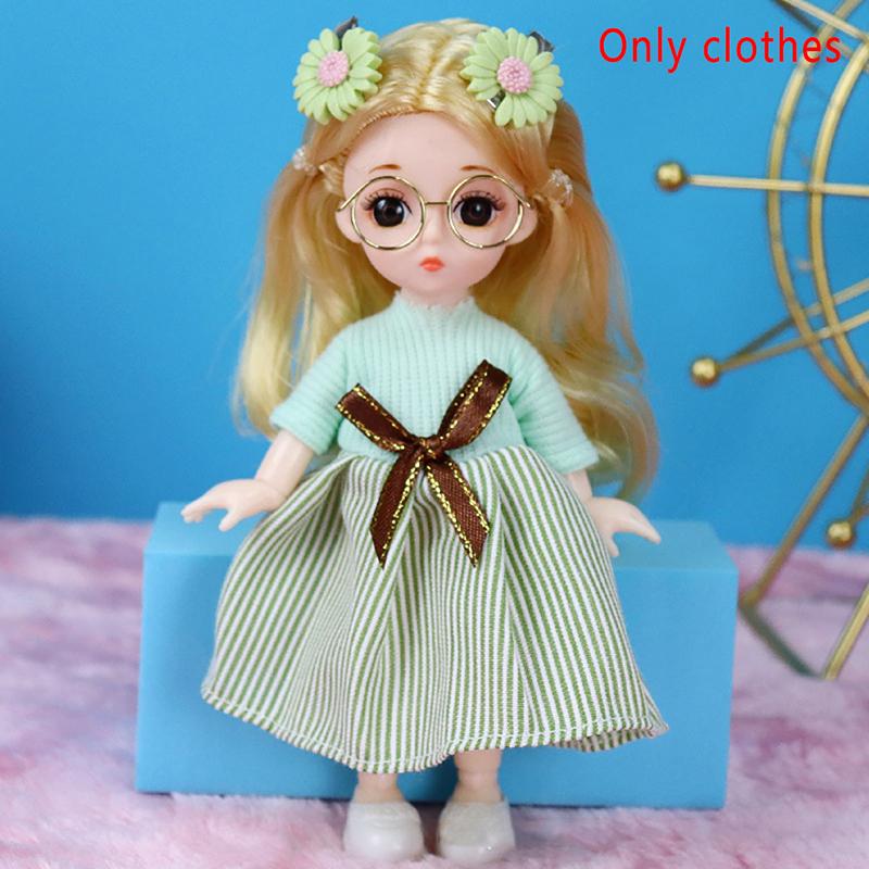 Kleidung für Puppen 16-18 cm BJD Ob11 Puppenkleidung Kleid 1/12 Puppenzubehör Anzug Anziehen für Mädchen Spielzeug Geschenk