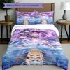 3pcs Duvet Cover Set (1*Duvet Cover + 2*Pillowcase, Without Core), Genshin Impact Print Bedding Set, Bedroom Decor, All‑Season, Birthday Gift