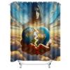 Divine Earth Heart Shower Curtain - Waterproof, Mildew-Resistant, Machine Washable For Spiritual Bathroom Decor