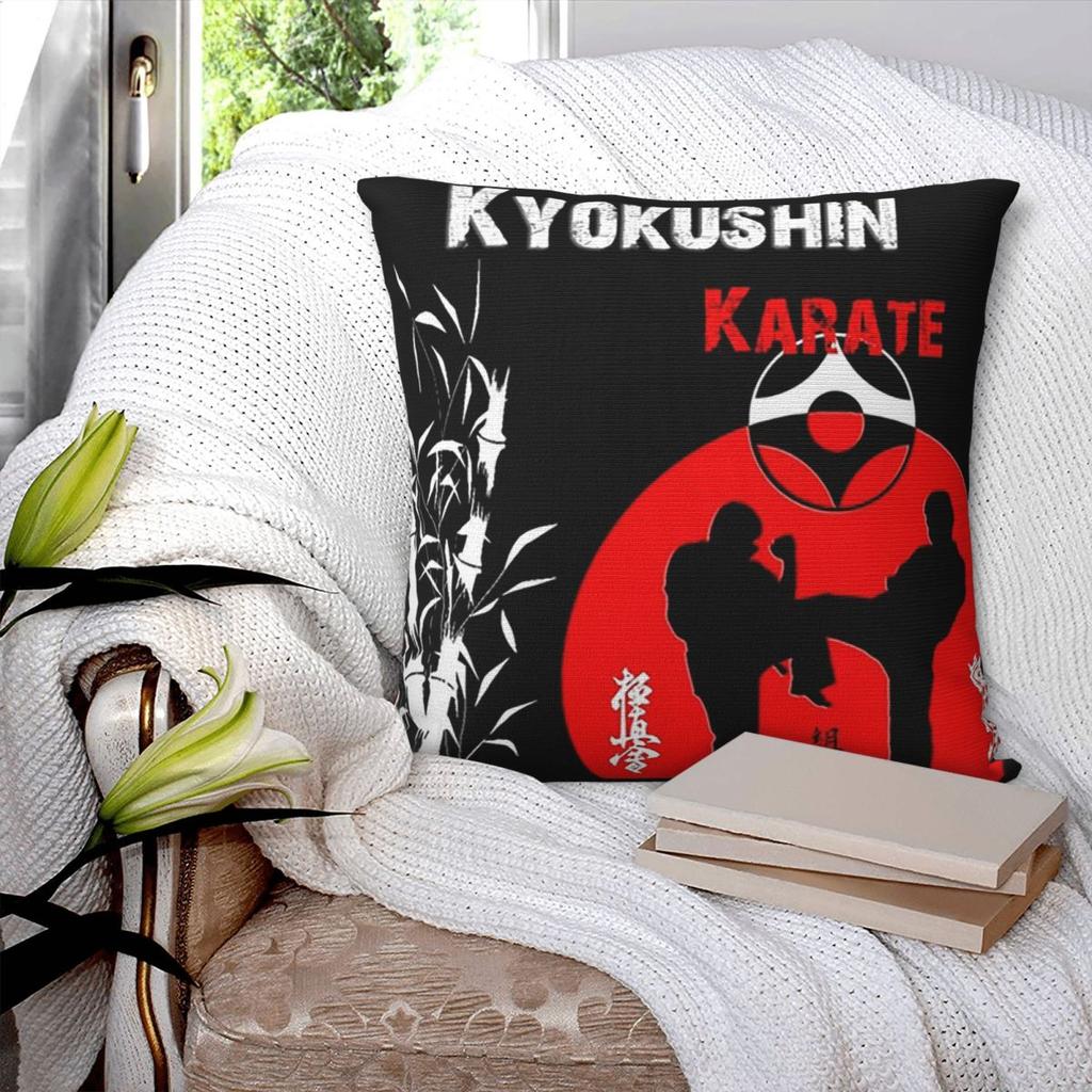 Kyokushi Karate Kumite Scene Square Pillowcase Pillow Cover Cushion Zip Decorative Comfort Throw Pillow for Home Living Room