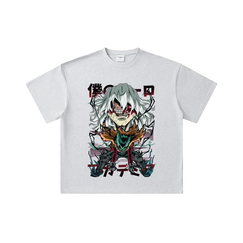 260 GSM Double Yarn 32 Count 100% Cotton My Hero Academia V9 Shigaraki Print Unisex Heavy Cotton T Shirt