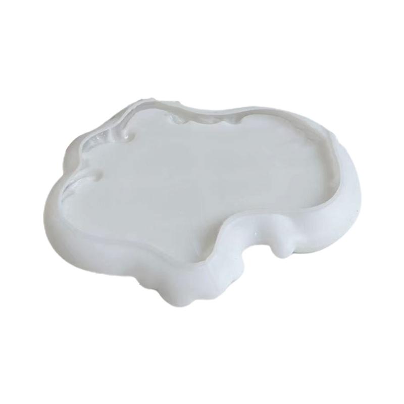 Decorative Tray Silicone Mold Irregular Dish Epoxy Resin Molds Gypsum Cement Mold for Jewelry Necklace Storage & Display