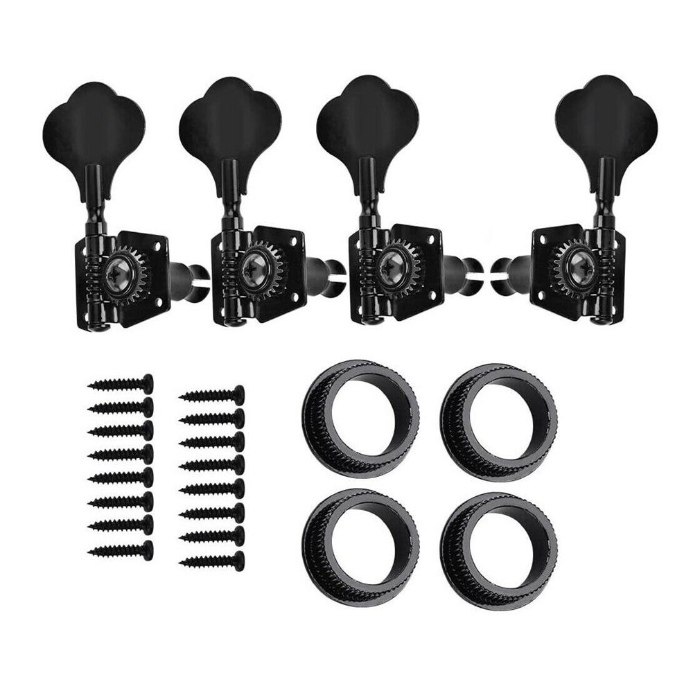 2L2R/4L/4R/1L3R/3L1R Open Gear Bass 4 String Tuners Tuning Pegs Keys Machine Heads For Bass Guitar Chrome Gold Black