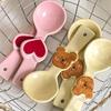 Cartoon Korean Ins Style Ceramic Spoon Cute Bear Cream Color Spoon Fresh Cute Fun Dessert Yogurt Spoon