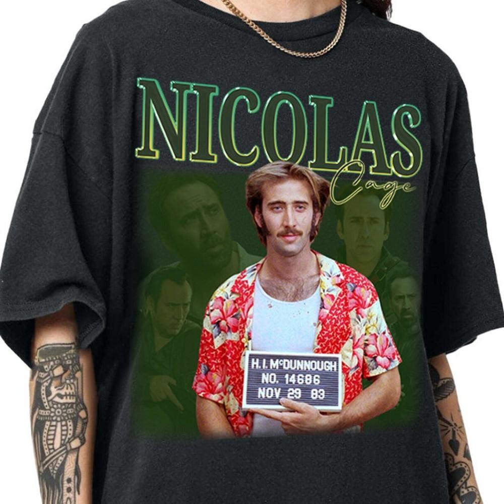 

Nic Cage Shirt Nicholas Cage Shirt Funny Graphic Tee Tees for Men Tees for W Unisex T-Shirt M