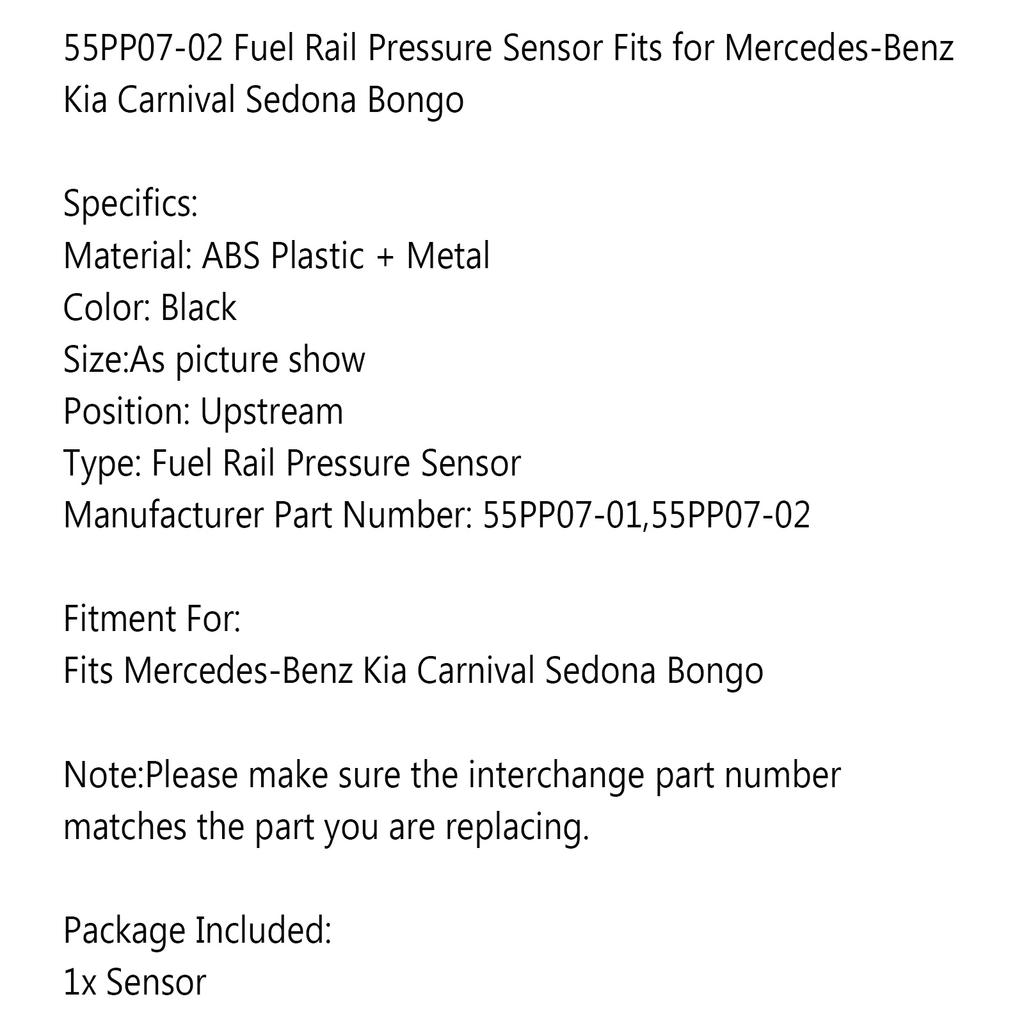 Areyourshop 55PP07-02 Fuel Rail Pressure Sensor Fits Mercedes-Benz Kia Carnival Sedona Bongo