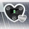 1 Set Car Window Suction Cup Led Atmosphere Light Heart Shaped Car Ambient Light 500Mah Solar/Usb-C Rechargeable Neon Lamp