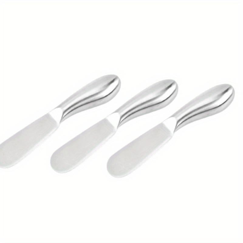 

3Pcs Stainless Steel Butter Knife Perforated Cheese Dessert Jam Cream Tableware Portable Cream Cheese Slicer Kitchen Small Tools 3Pcs