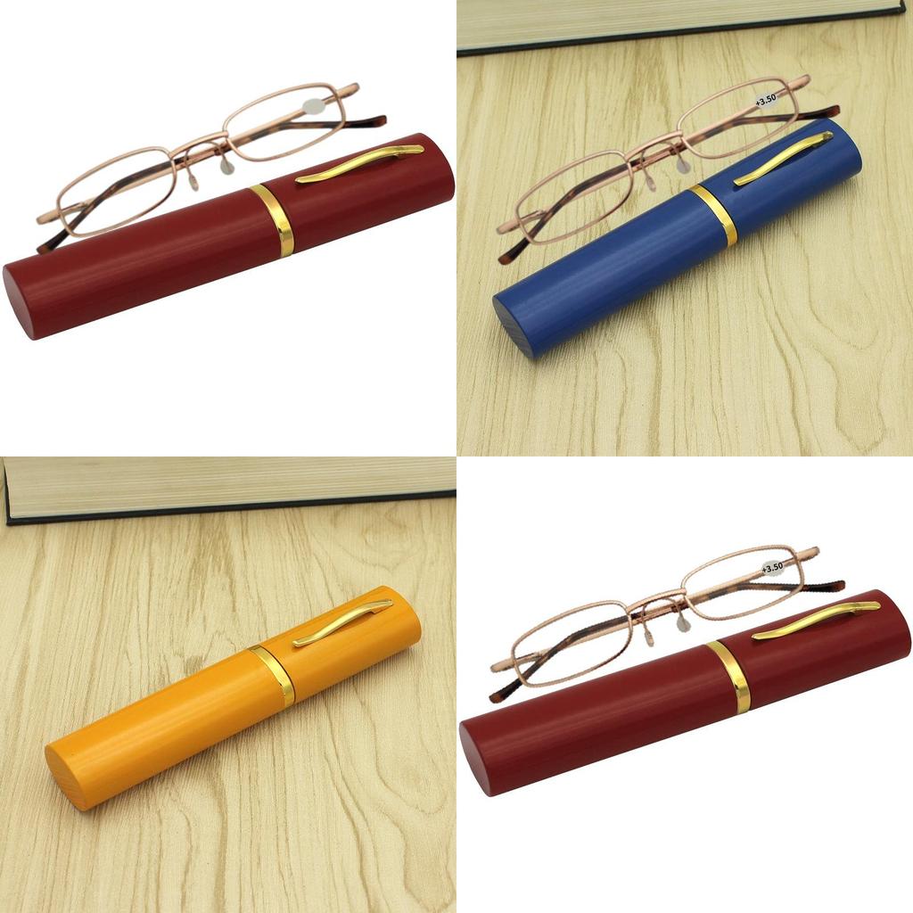 Portable Aluminum Reading Glasses With Storage Box Closure For Daily Carry