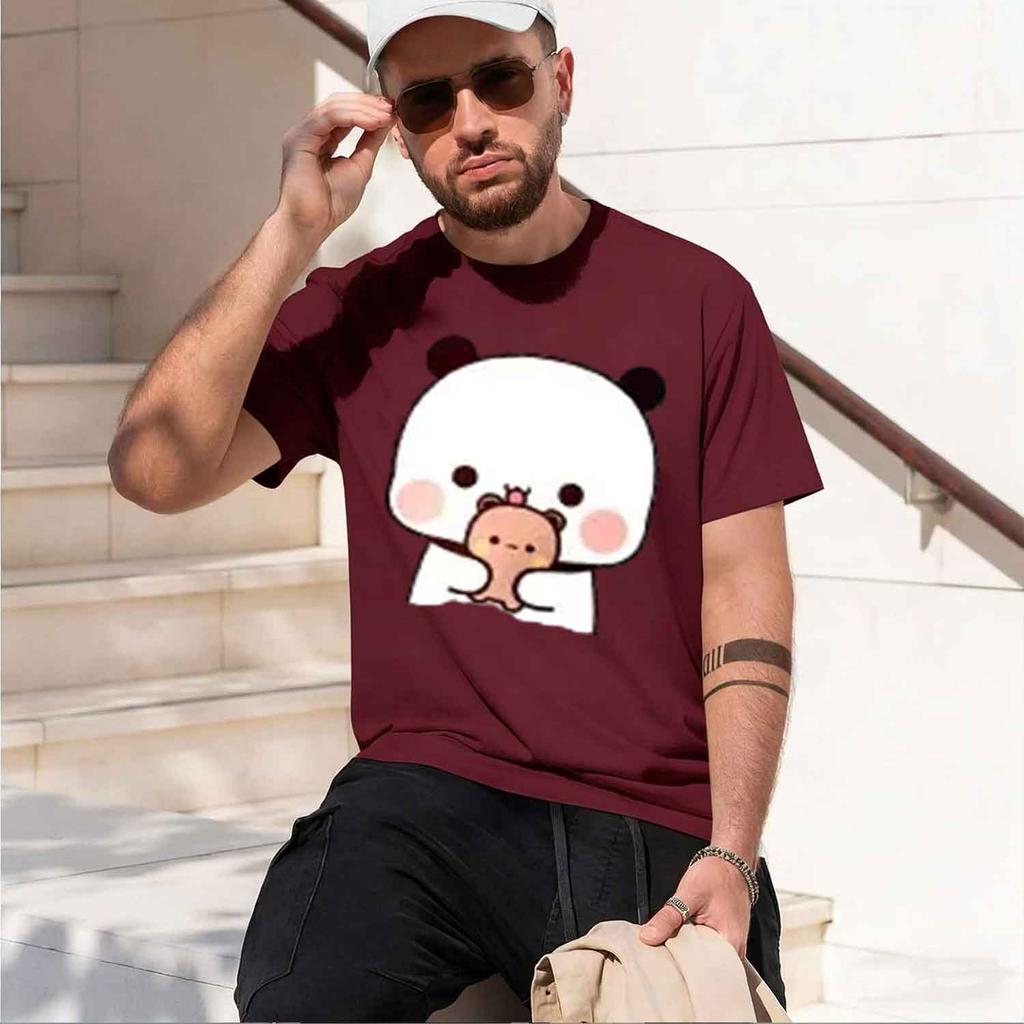 Panda Bubu Dudu And Their Babies T Shirt Fashion Funny Couple Tshirt Unisex Unisex Fashion Casual Short Sve Tees Clothing 2026 New