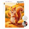 Handmade Framed Pearl Bead Painting Kit Cute Squirrel Peace Gesture 3D Shiny Canvas Art Ready To Display Home Decor Gift Idea Perfect Wall Art