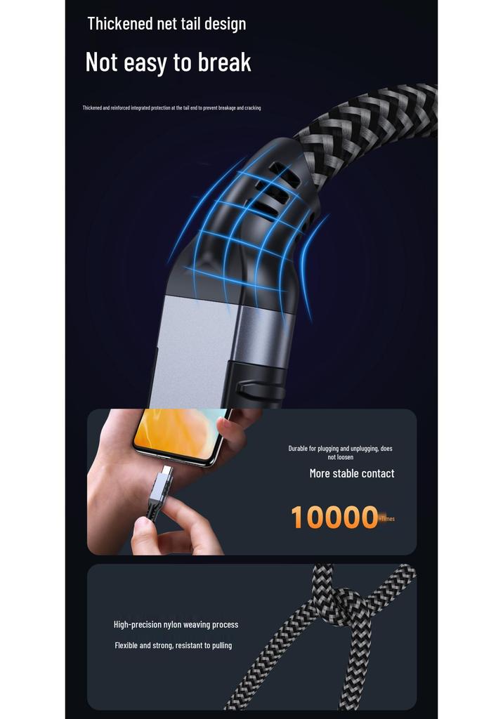 USB5 80Gbps Screen Casting Cable, Type-C to C, 240W Fast Charging, USB4/Thunderbolt 3/4/5 Compatible