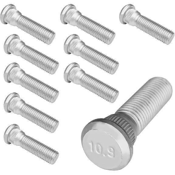 Msyuusr 5PCS Wheel Studs, Replacement Parts OEM#610-266 90942-02049, 49mm Long & M12x1.5 Steel Lug Bolts, Car Accessories Wheel Hub Screws Compatible