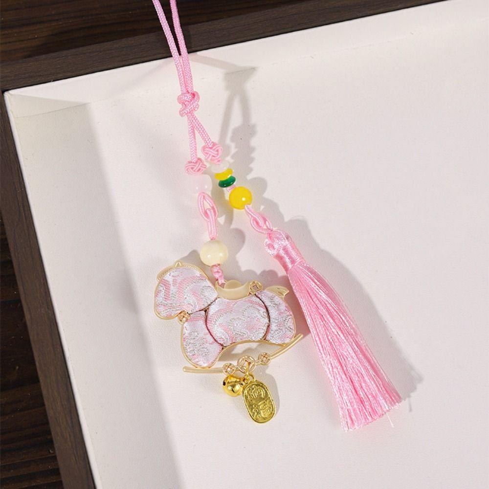 Brocade Pony Embroidered Pendant Chinese Style Car Hanging Ornaments  National Wind Style