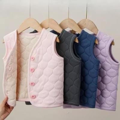 Gilet per Bambini Autunno Inverno Ragazzi Ragazze Colore Unico Spesso Caldo Cardigan Base Studente Maglia Intima Giacca Abbigliamento Neonato