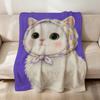 kawaii cartoon Kitten Cat with a Hood Flannel soft warm plush blanket sofa living room pet hogar bedroom gift home Car portable