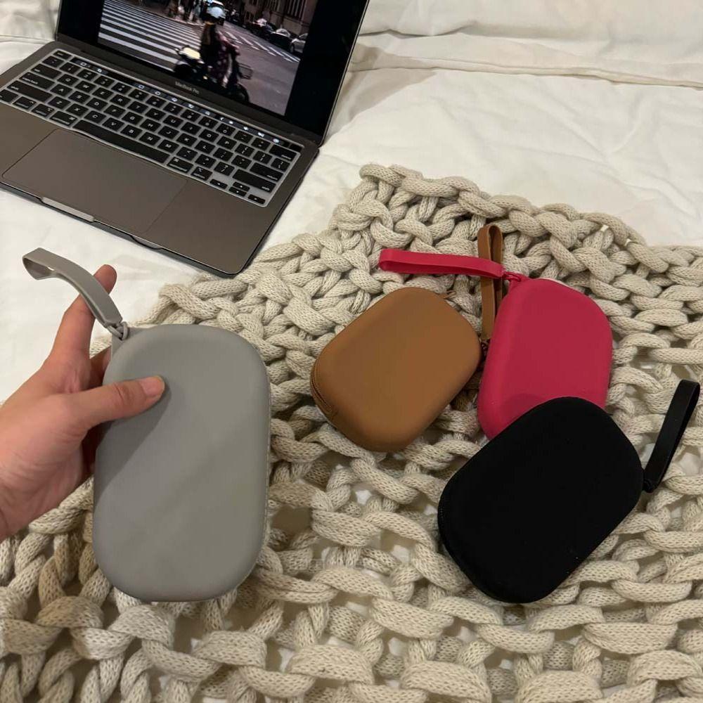 Morandi Color Silicone Cosmetic Bag Coin Purse Small Item Bag Cute Multifunction Storage Bag  Women