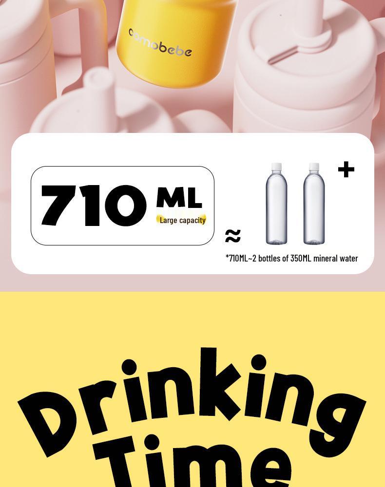 Whale Thermos Straw Cup for Kids - Fun and Easy Drinking for Home and Kindergarten