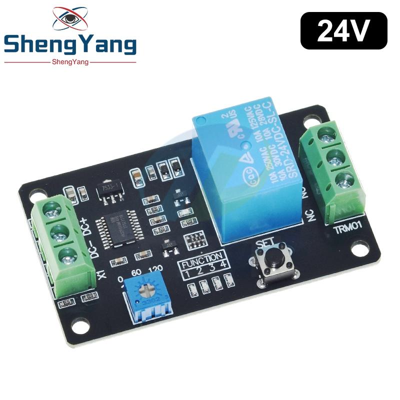 TRM01 Delay Timer Relay Multi-functional Delay Time Relay Self-locking Relay Delay Trigger Delay Relay DC 5V/12V/24V(Optional)