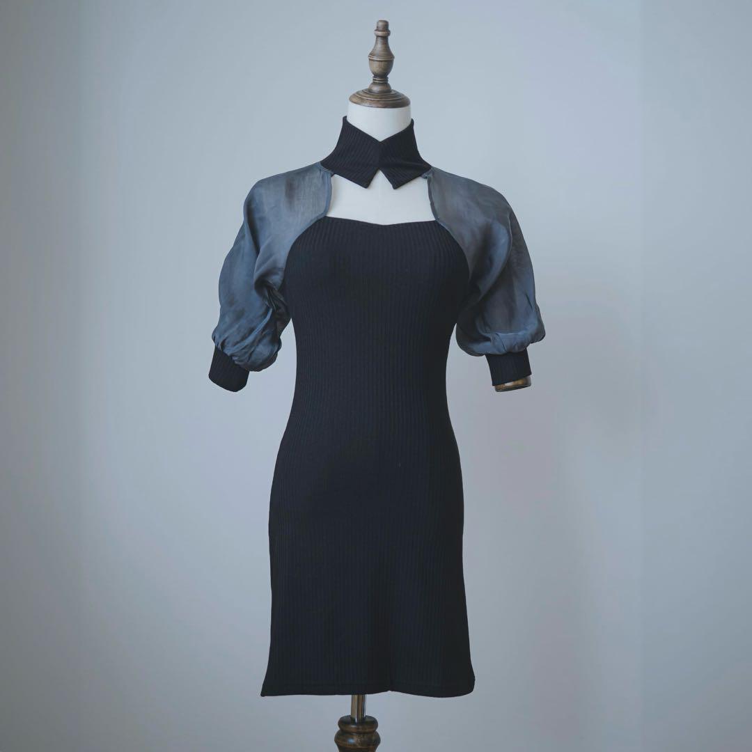 

[USED] Mascatale Organza Puff Tight Rib Dress