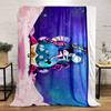 Colorful cartoon spaceship fantasy design Warm blanket Flannel blanket for bedroom, living room, sofa, and nap sofas