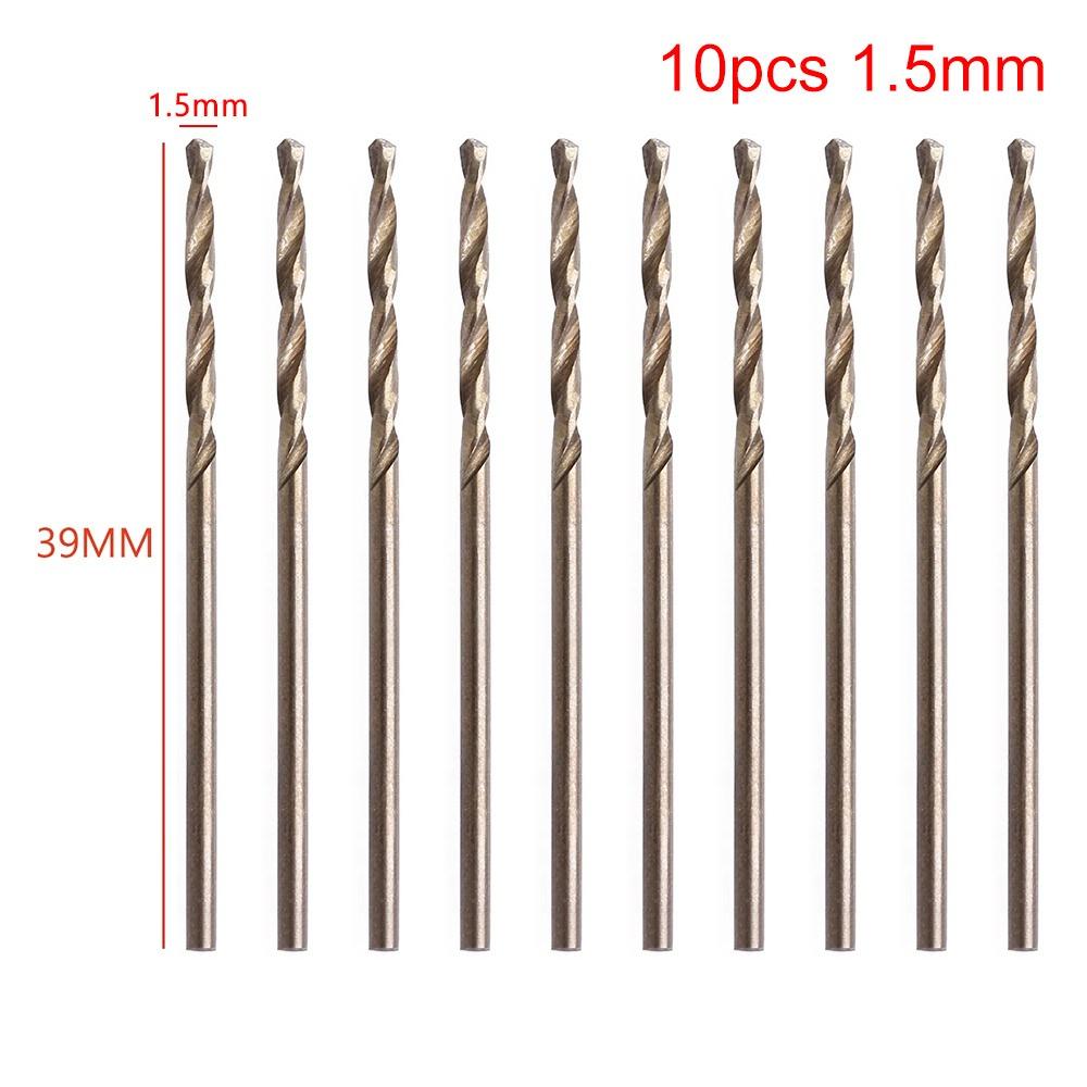 10Pcs High Speed Steel Cobalt Twist Drill Twist Drill Bits for Wood Plastic Metal Hole Punching