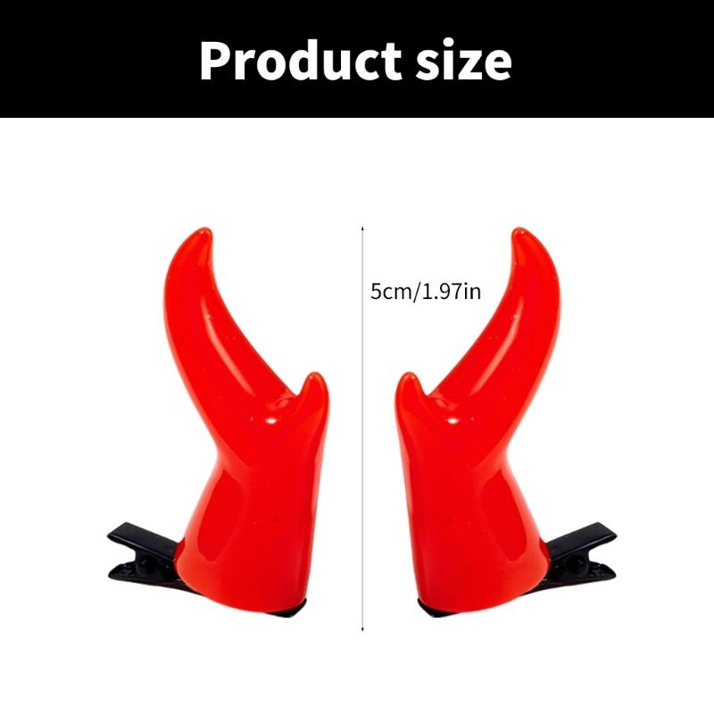 Anime Hair Clip Antler Halloween Horn Flat Clip Halloween Hairpin Antler Elegant Hair Clip for Cosplay