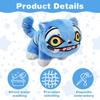 YOUKUKE Demon Hunter Plush Toy, Roaring Tiger Design, Collectible Doll for Kids and Adults, 18*10cm, Blue