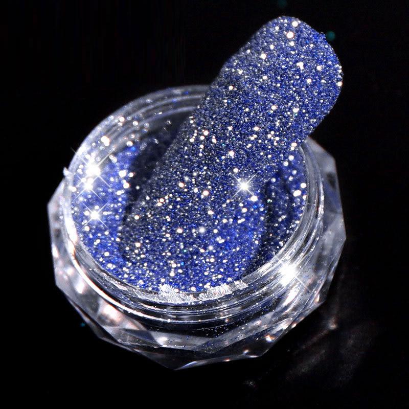 1Box Holographic Nail Glitter Laser Shiny Nail Art Sequins Silver Diamond Powder Dust Gel Nail Polish Manicure Decor