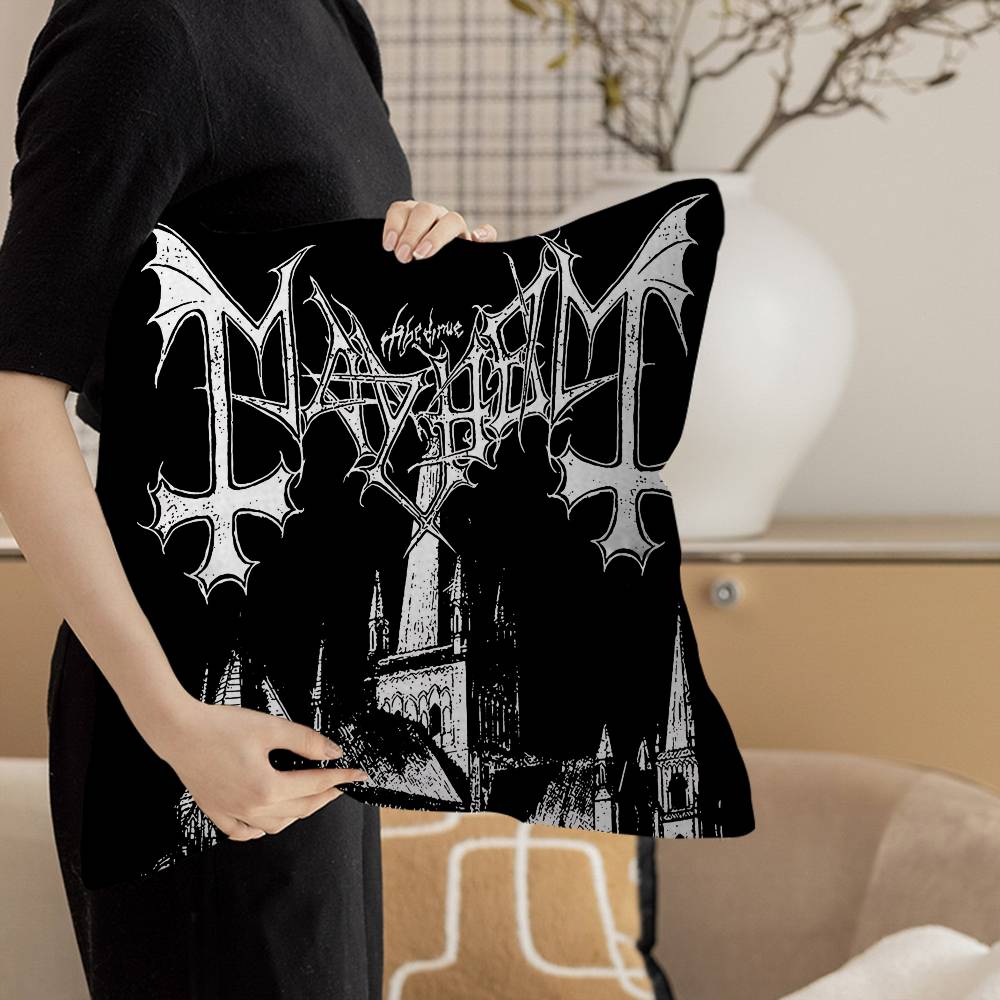 Mayhem Band Kuddar Gåvor Hemmakontor Möbler Sovrum Soffa Bil Kuddfodral Fodral 45x45cm
