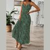 Women Summer Bandage Backless Holiday Beach Irregular Striped Printed One Piece Dress