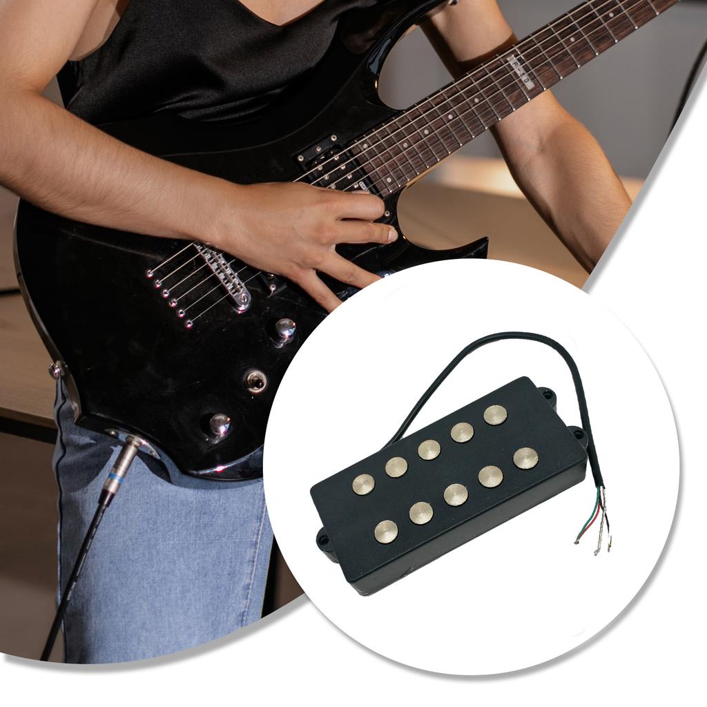 Mini 5-Strings Bass Pickup with Mounting Screws Guitar Bass Pickups Neck Middle Bridge Pickups for Electric Bass Guitars