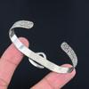 Womens Day Sale Trillion Purpurite Stone 925 Sterling Silver New Bangle Bracelet