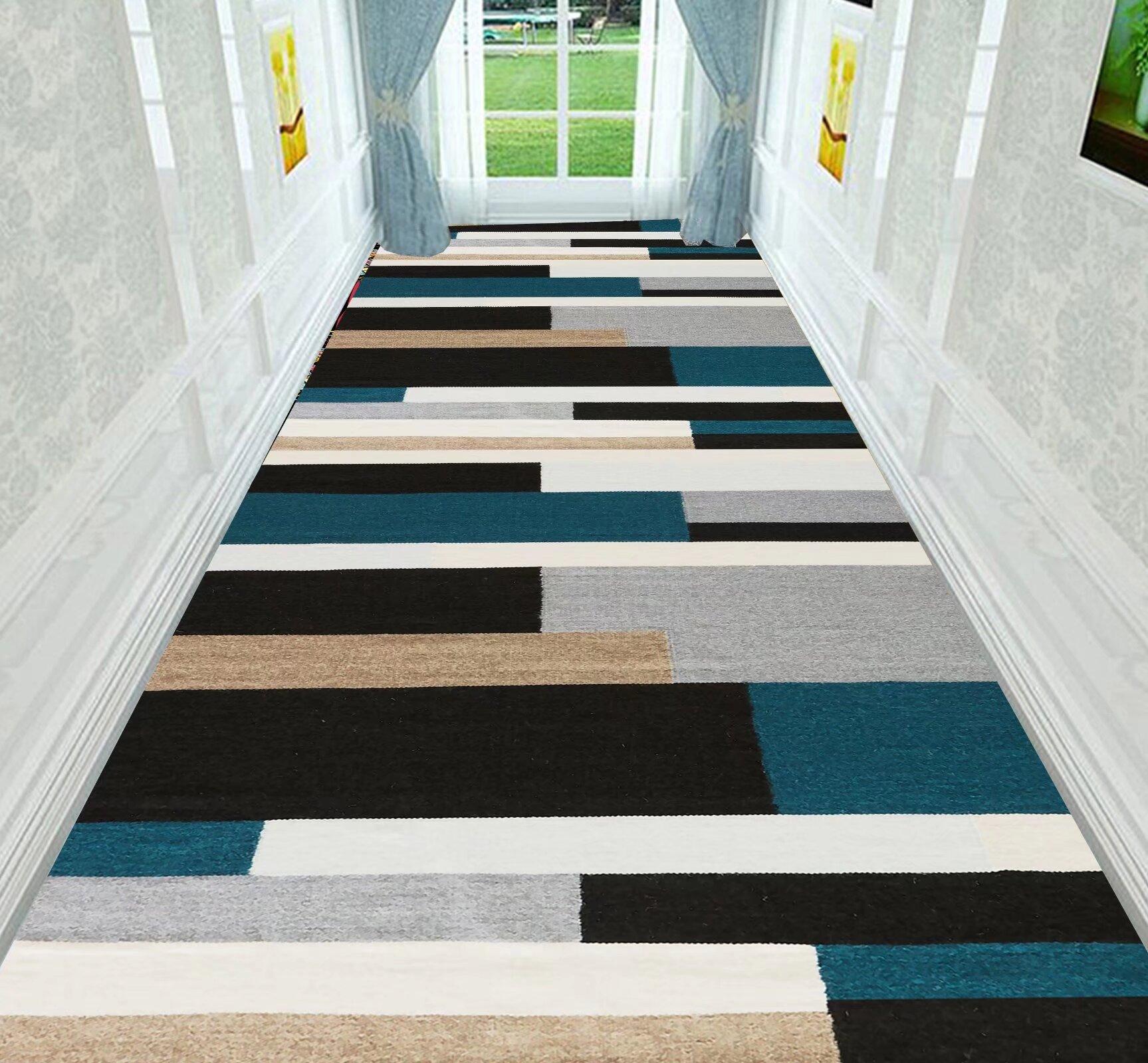 

Nordic Modern Villa Long Corridor Carpet Runner Hall Passageway Home Large Rugs Stairway Comfortable Durable Washable Floor Mat 60x200cm