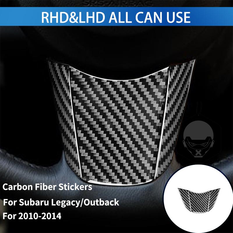 For Subaru Legacy Outback 2010-2014 Carbon Fiber Stickers Central Control Gear Shift Knob Box Panel Car Interior Accessories