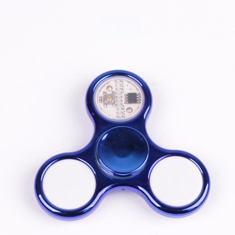 Luminous LED Light Fidget Spinner Creative 18 Changes Hand Spinner EDC Fidget Playthings Designed for Adults Office Stress Relief Playthings